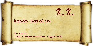 Kapás Katalin névjegykártya