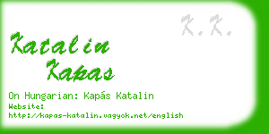 katalin kapas business card
