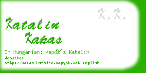 katalin kapas business card